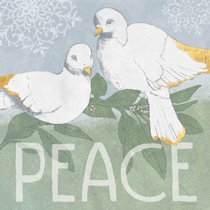 Framed Pastel Christmas II Print