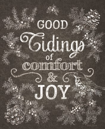 Framed Chalkboard Christmas Sayings IV Print