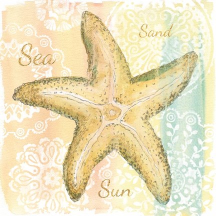 Framed Golden Treasures Inspiration VI Print