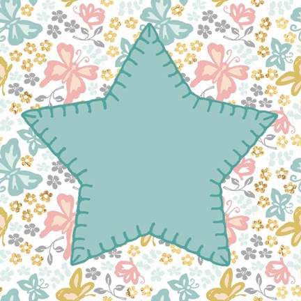 Framed Baby Quilt Gold IV Print