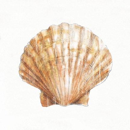 Framed Golden Treasures VIII on White Print