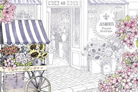 Framed Streets of Paris III Print