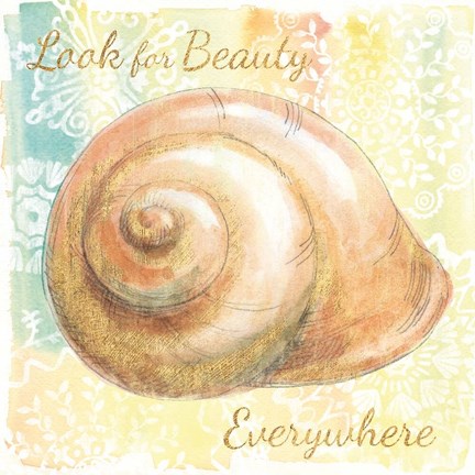 Framed Golden Treasures Inspiration I Print