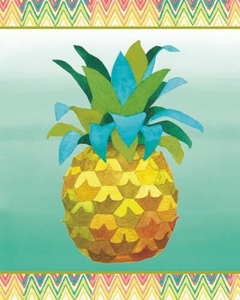 Framed Island Time Pineapples VI Print