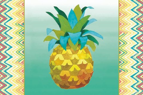 Framed Island Time Pineapples III Print