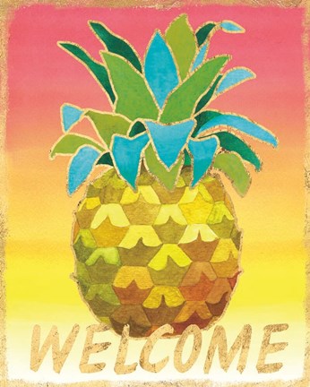 Framed Island Time Pineapples V Print