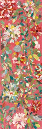 Framed Red and Pink Dahlias Print