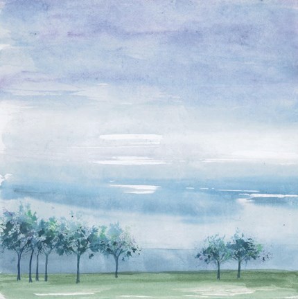 Framed Rain on the Plain Print