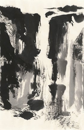 Framed Sumi Waterfall View IV Print