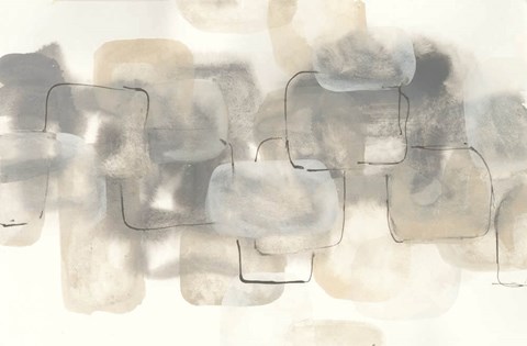 Framed Neutral Stacking III Print