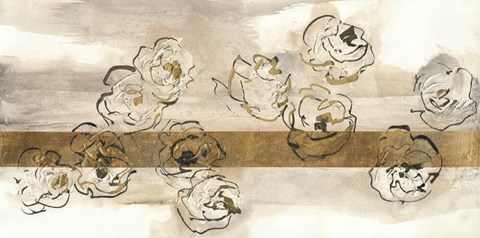 Framed Dusted Gold Panel III Print