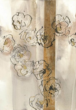 Framed Dusted Gold Panel I Print