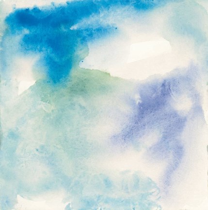 Framed Crinkle Blue Print