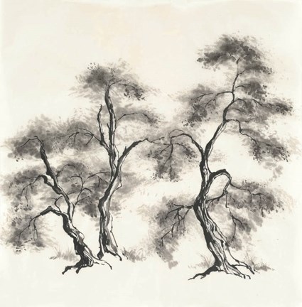 Framed Sumi Tree III Print