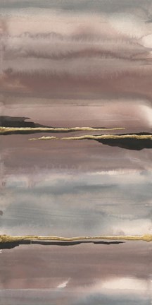 Framed Gilded Morning Fog III Print