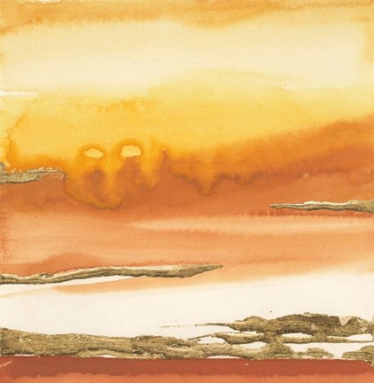 Framed Gilded Amber I Print