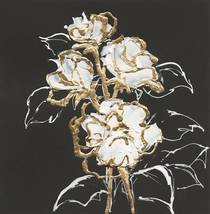 Framed Gilded Roses Print