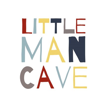 Framed Little Man Cave Primary Color Palette Print