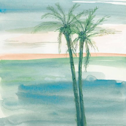 Framed Peaceful Dusk II Tropical Print