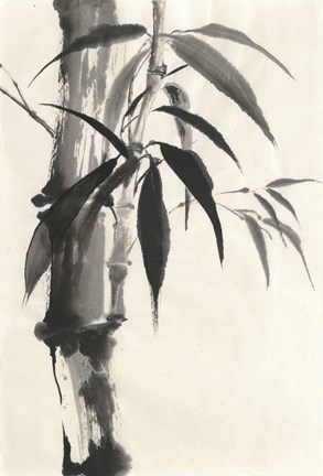 Framed Sumi Bamboo Cream Print