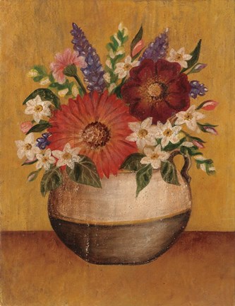 Framed Summer Bouquet I Print