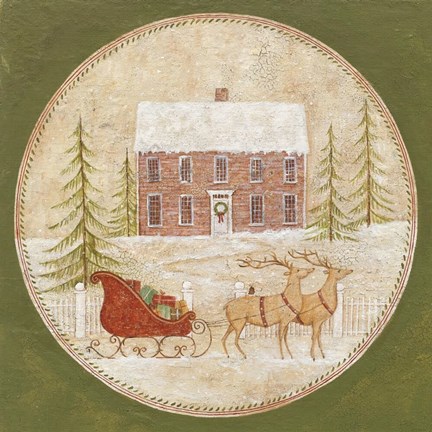 Framed Santas Sleigh Print