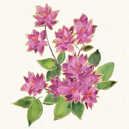 Framed Tropical Fun Flowers IV Print