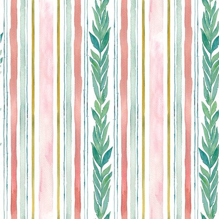 Framed Tropical Fun Pattern V Print