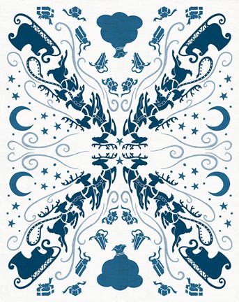 Framed Christmas Otomi II Print