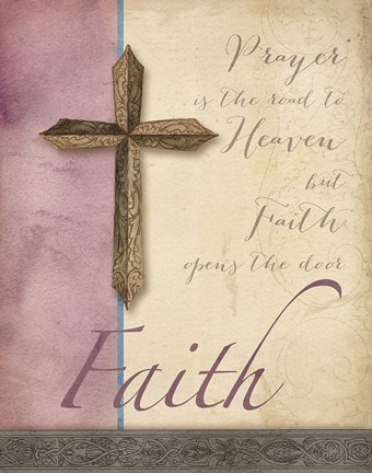 Framed Words for Worship Faith Print