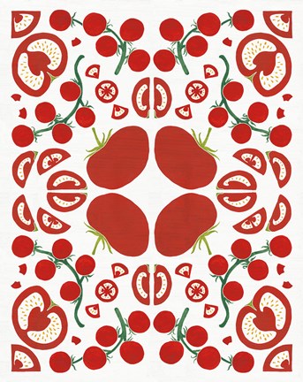 Framed Retro Tomato Otomi Print