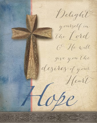 Framed Words for Worship Hope Print