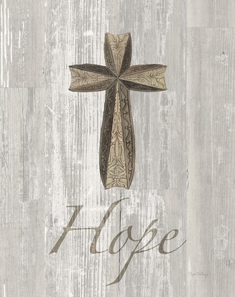 Framed Words for Worship Hope on Wood Print