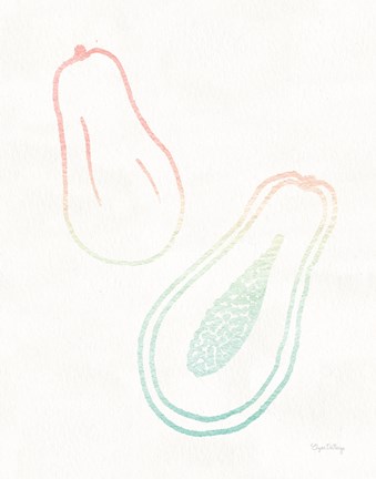 Framed Sunset Palms Fruit I Print