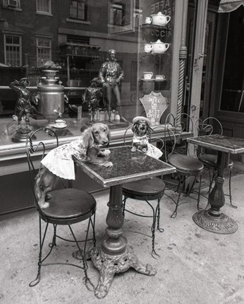 Framed Barking at the Waiter Print