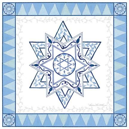 Framed Celebrating Hanukkah I Print