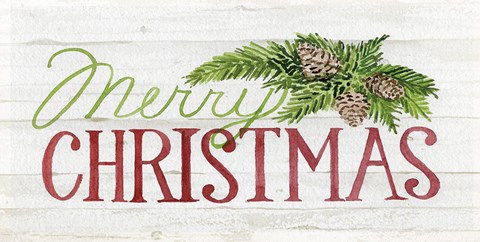 Framed Holiday Saying II on Wood Whitewash Print