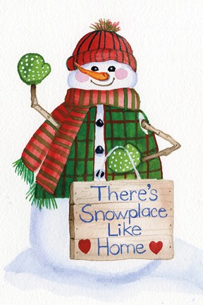 Framed Snowman Saying IV Print