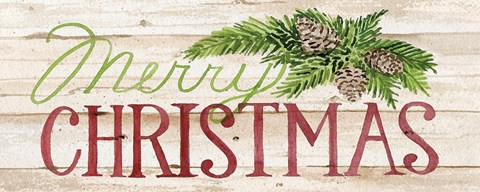 Framed Holiday Sayings II on Wood Print