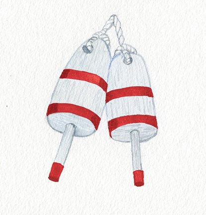 Framed Coastal Icon IV Red Print