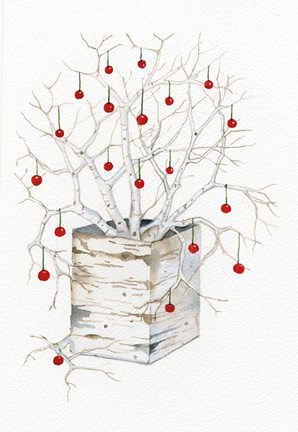 Framed Birch Vase III Print