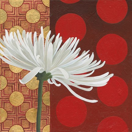 Framed Morning Chrysanthemum I Print