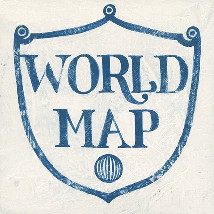 Framed Indigo Gild Crest II Print