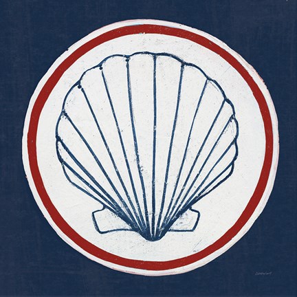 Framed Summer Shells II Nautical Print