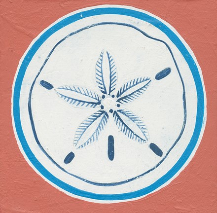 Framed Summer Shells I Print