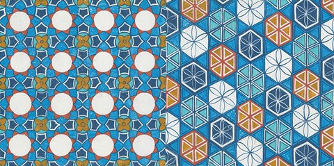 Framed Hex Tiles Print