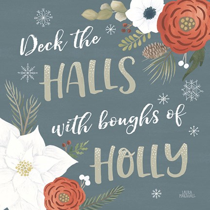 Framed Holiday Garden IX Print