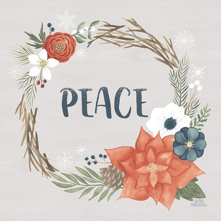 Framed Holiday Garden I Print