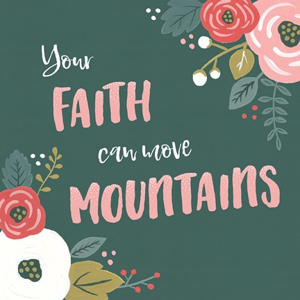 Framed Wildflower Daydreams V Move Mountains Print