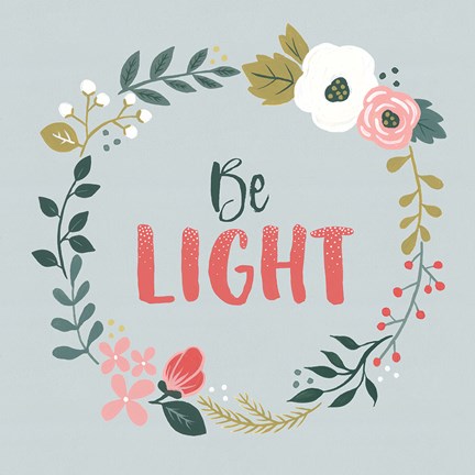 Framed Wildflower Daydreams III Be Light Print